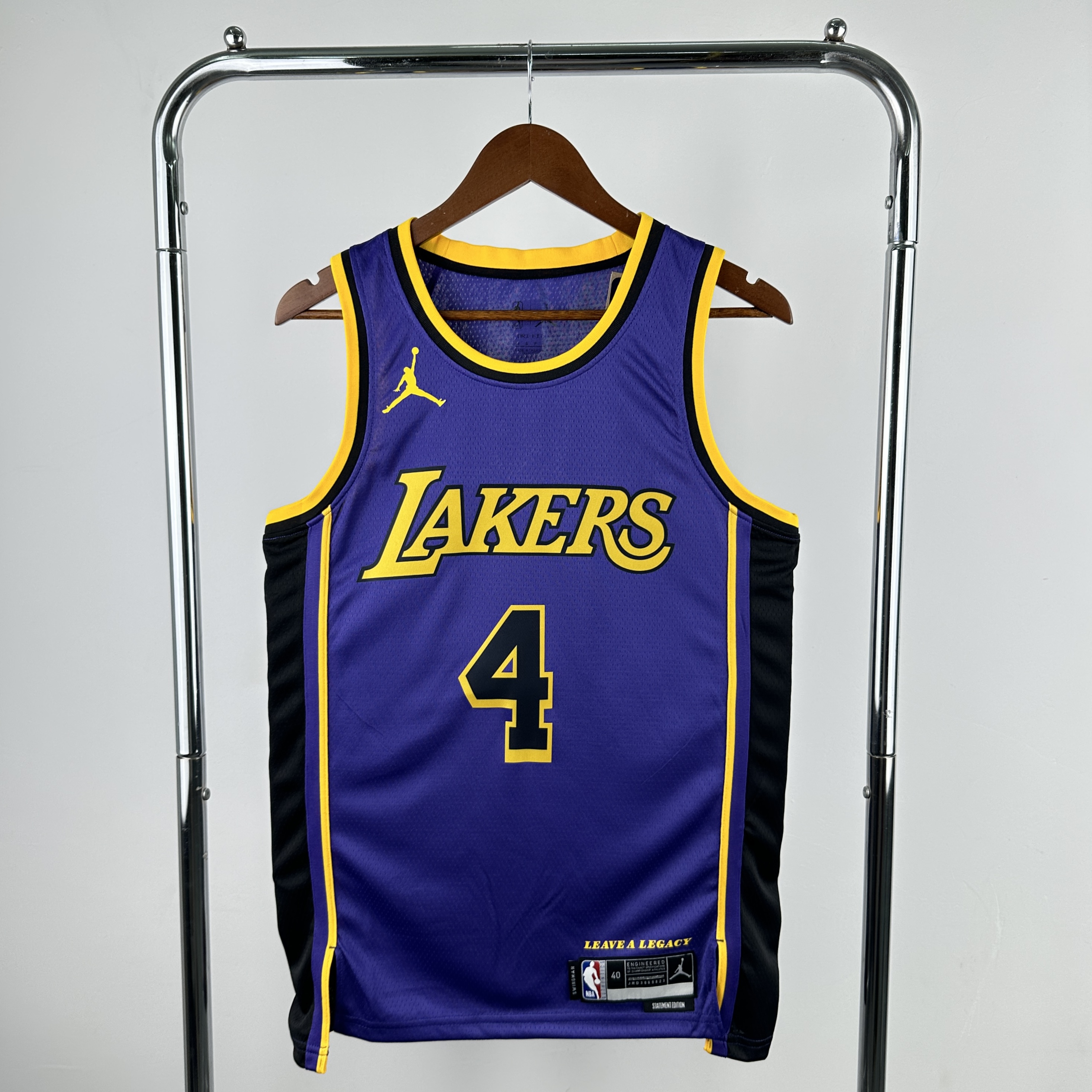 Men Los Angeles Lakers #4 Knecht Purple Jordan style 2025 NBA Jersey->los angeles lakers->NBA Jersey